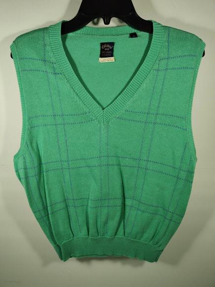 Callaway Nordstrom Golf Sweater Vest Women's XL Mint Green 100% Cotton EUC - Picture 1 of 7